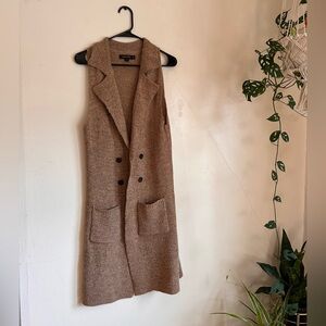 Knit Button Up Cardigan Vest